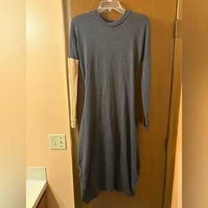 Marie Saint Pierre Gray Virgin Wool Sweater Dress